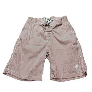 Men's Trunks Surf & Swim Co Red & White Board Shorts Swimsuit